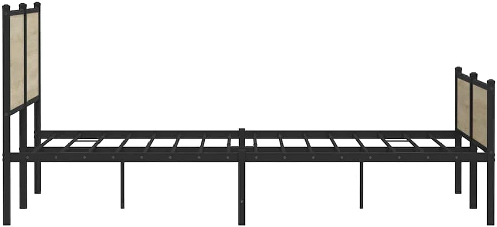 Lovos rėmas be čiužinio, sonoma ąžuolo, 160x200cm, metalas