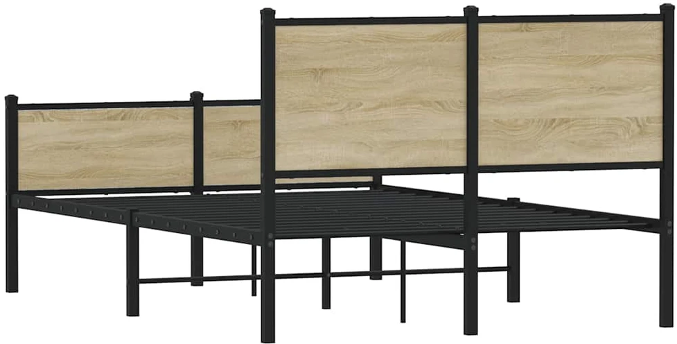 Lovos rėmas be čiužinio, sonoma ąžuolo, 120x200cm, metalas