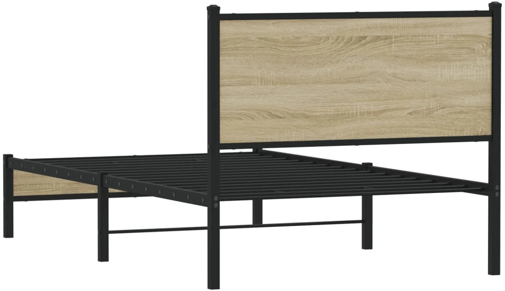 Lova Lovos rėmas be čiužinio, sonoma ąžuolo, 100x190cm, metalas