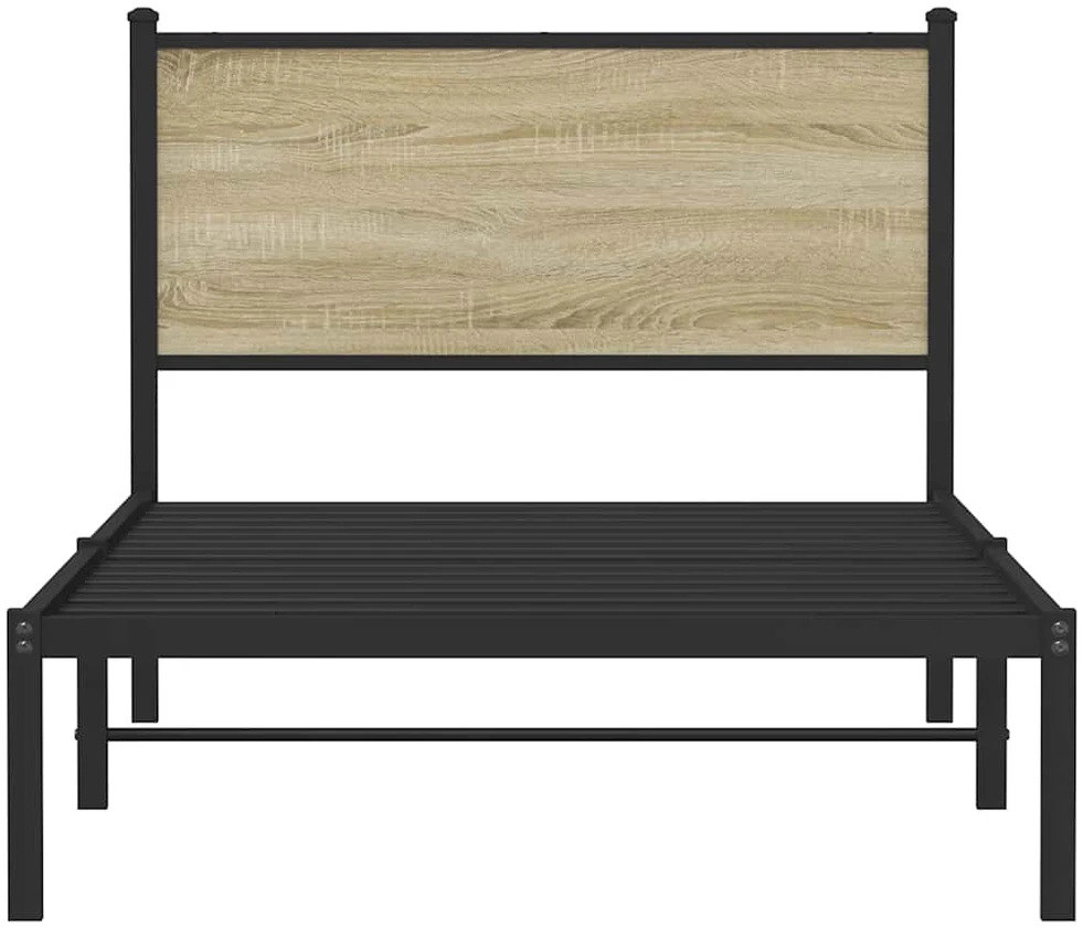 Lova Lovos rėmas be čiužinio, sonoma ąžuolo, 100x190cm, metalas