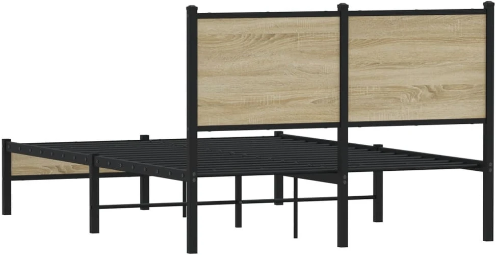 Lovos rėmas be čiužinio, sonoma ąžuolo, 120x200cm, metalas