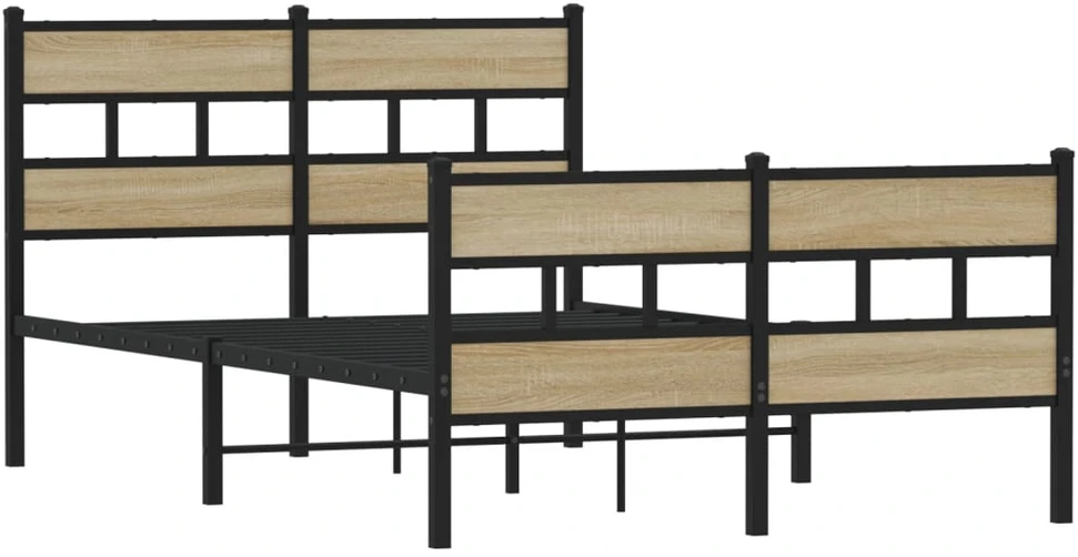 Lovos rėmas be čiužinio, sonoma ąžuolo, 120x200cm, metalas