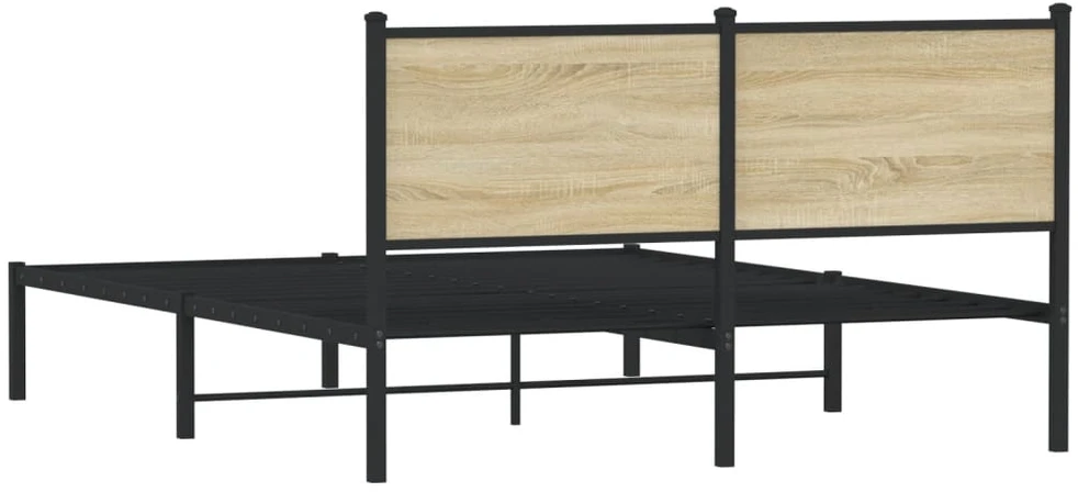 Lovos rėmas be čiužinio, sonoma ąžuolo, 140x200cm, metalas