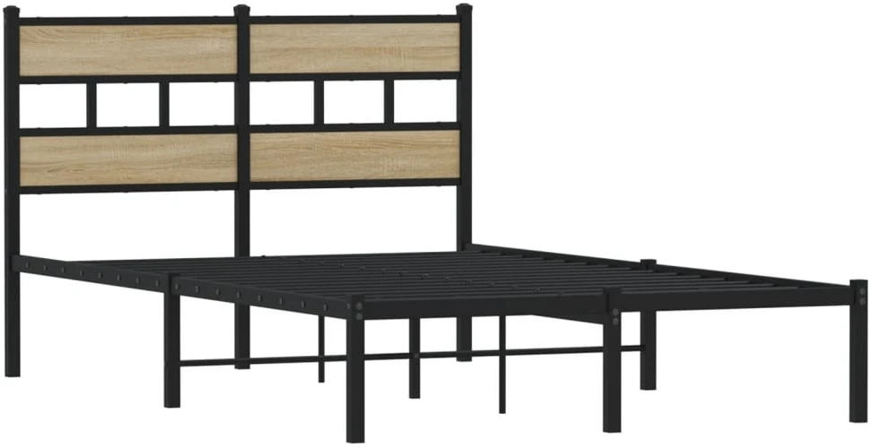 Lovos rėmas be čiužinio, sonoma ąžuolo, 120x200cm, metalas