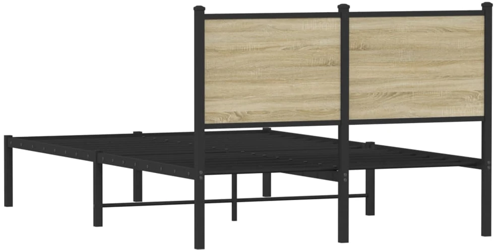 Lovos rėmas be čiužinio, sonoma ąžuolo, 120x200cm, metalas