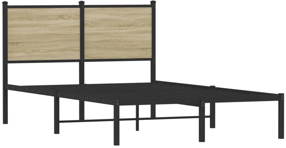 Lovos rėmas be čiužinio, sonoma ąžuolo, 120x200cm, metalas