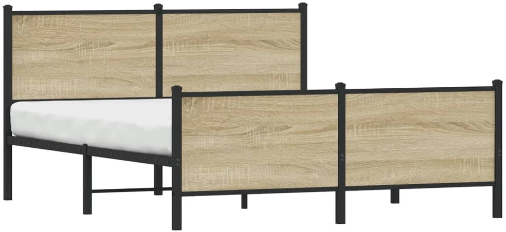Lovos rėmas be čiužinio, sonoma ąžuolo, 160x200cm, metalas
