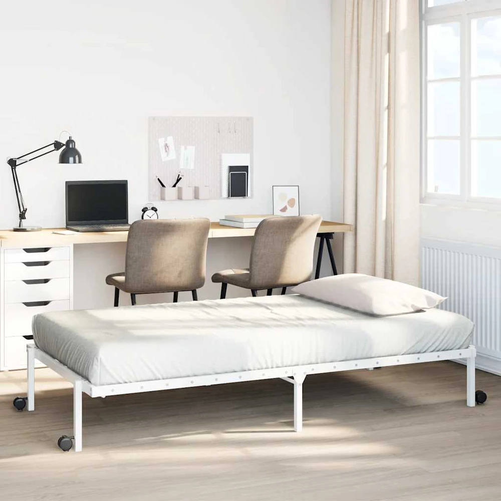Lova Lovos rėmas be čiužinio Sulankstomas baltas 100x190 cm Plienas