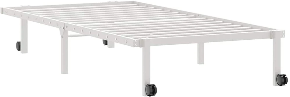 Lovos rėmas be čiužinio Sulankstomas baltas 90x190 cm Plieninis