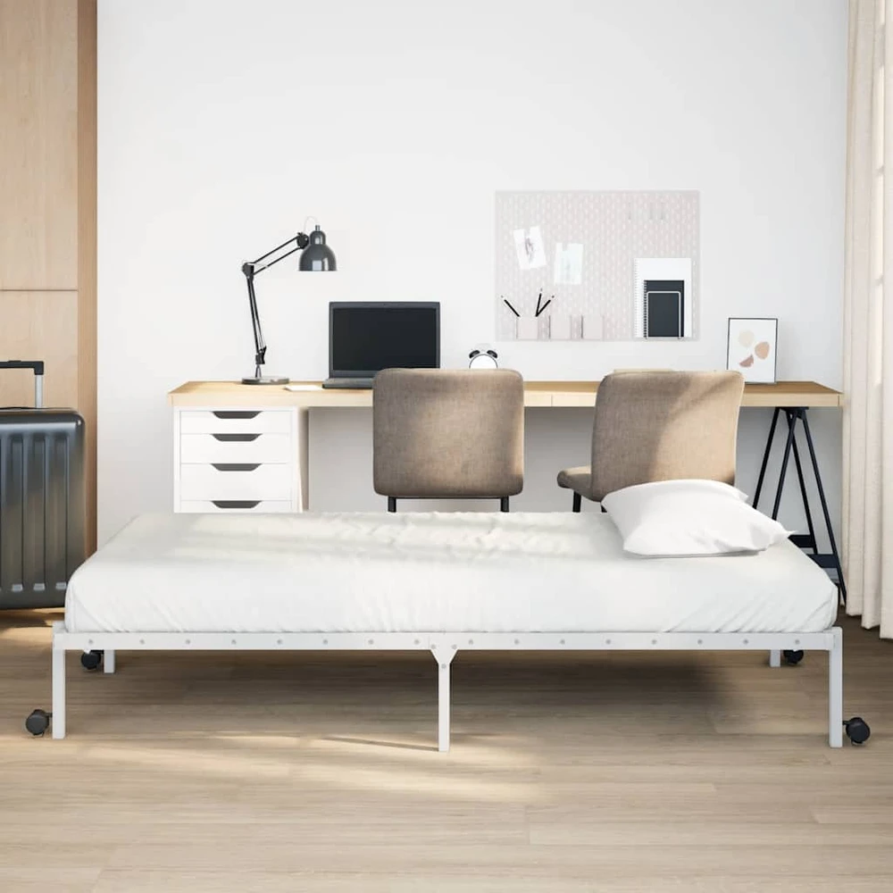 Lova Lovos rėmas be čiužinio Sulankstomas baltas 100x190 cm Plienas