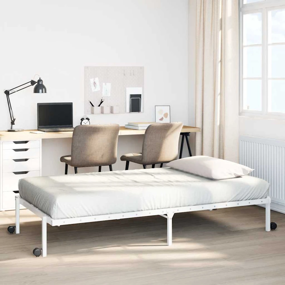 Lova Lovos rėmas be čiužinio Sulankstomas baltas 75x190 cm Plienas