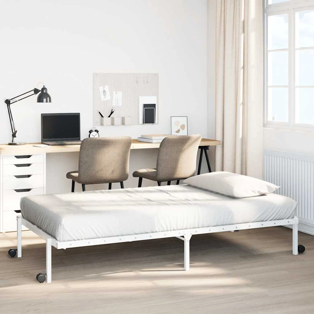 lovos rėmas be čiužinio Sulankstomas baltas 90x200 cm plienas