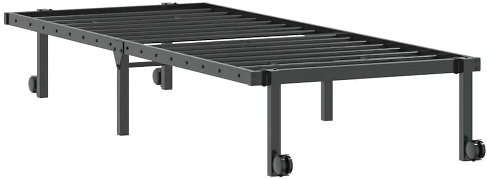 Lovos rėmas be čiužinio Sulankstomas juodas 80x200 cm Plienas