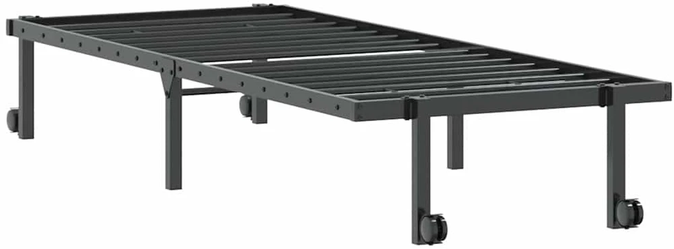 Lovos rėmas be čiužinio Sulankstomas juodas 80x200 cm Plienas