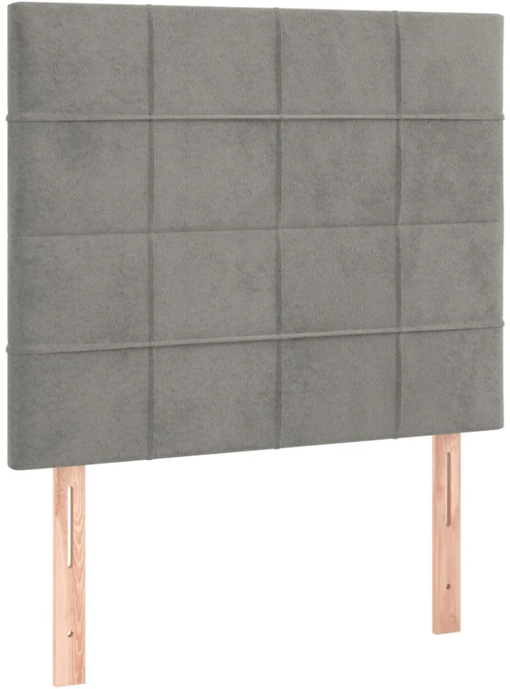 Lovos rėmas be čiužinio, šviesiai pilkas, 120x200cm, aksomas