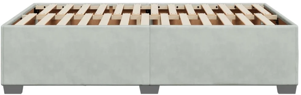 Lovos rėmas be čiužinio, šviesiai pilkas, 120x200cm, aksomas