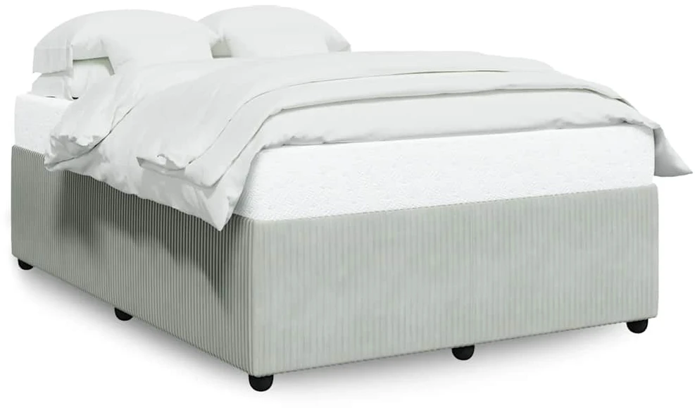 Lovos rėmas be čiužinio, šviesiai pilkas, 160x200cm, aksomas