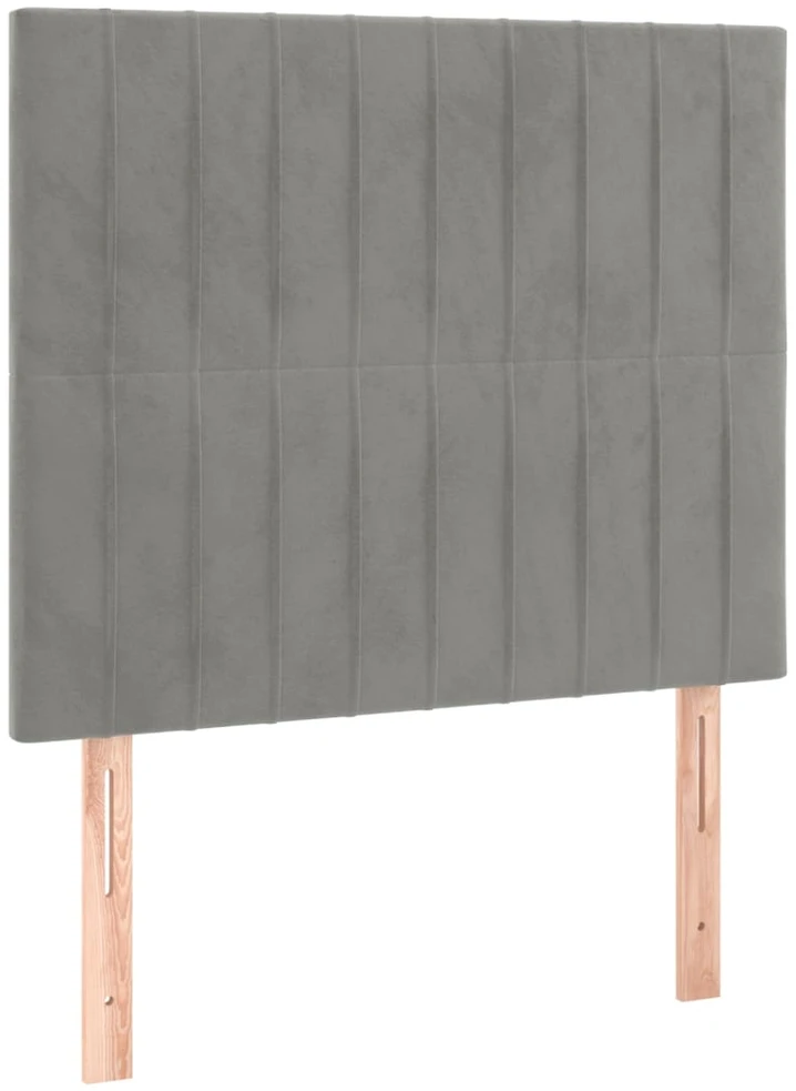 Lovos rėmas be čiužinio, šviesiai pilkas, 100x200cm, aksomas
