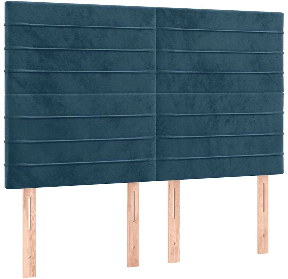 Lovos rėmas be čiužinio tamsiai mėlynas 140x190 cm aksomas