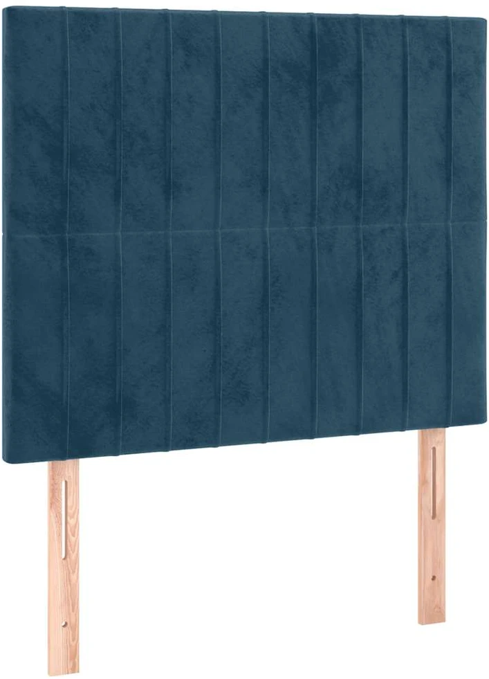 Lovos rėmas be čiužinio tamsiai mėlynas 90x190 cm aksomas