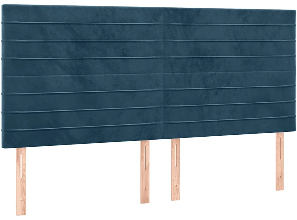 Lovos rėmas be čiužinio tamsiai mėlynas 140x200 cm aksomas