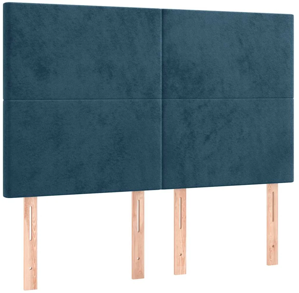 Lovos rėmas be čiužinio tamsiai mėlynas 140x190 cm aksomas