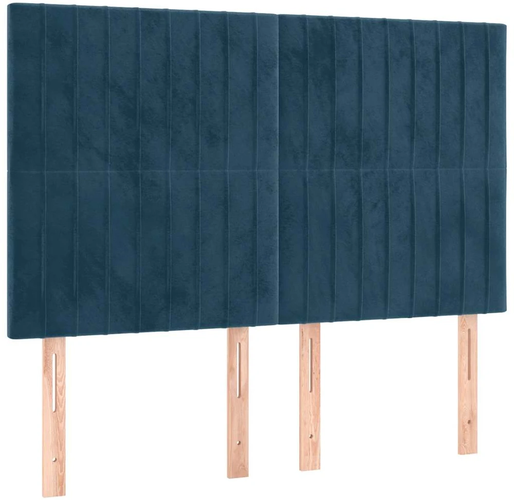 Lovos rėmas be čiužinio tamsiai mėlynas 140x200 cm aksomas