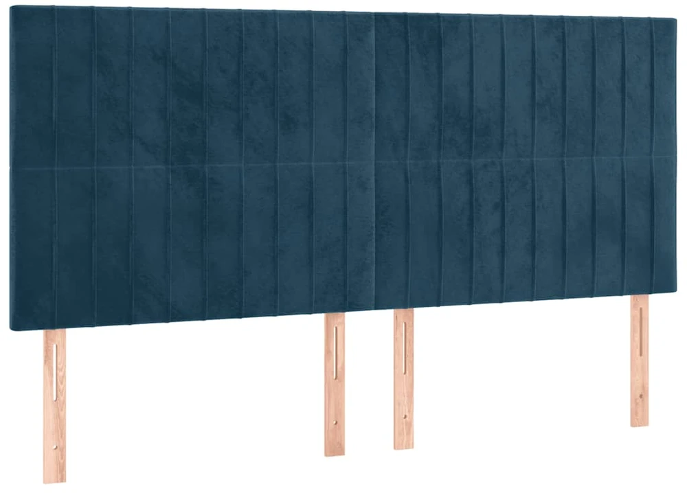 Lovos rėmas be čiužinio tamsiai mėlynas 160x200 cm aksomas