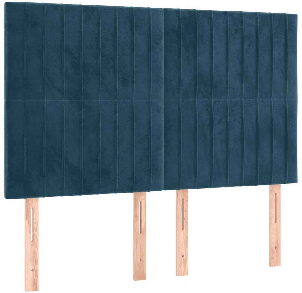 Lovos rėmas be čiužinio tamsiai mėlynas 140x190 cm aksomas