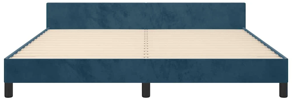 Lovos rėmas be čiužinio tamsiai mėlynas 160x200 cm aksomas