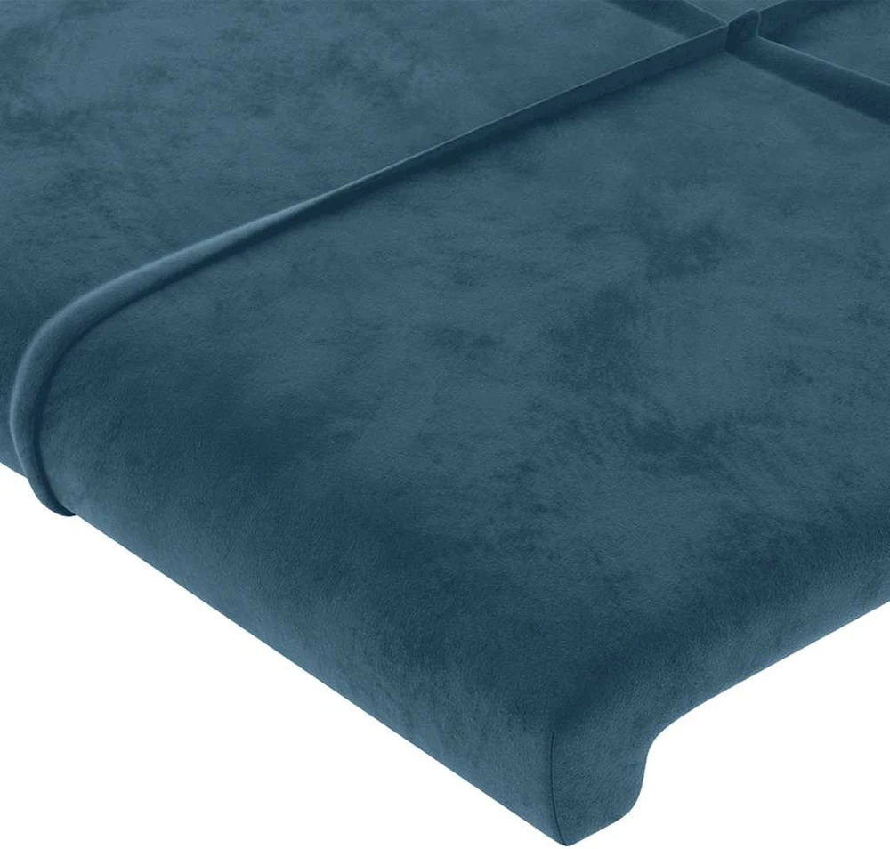 Lovos rėmas be čiužinio tamsiai mėlynas 90x200 cm aksomas