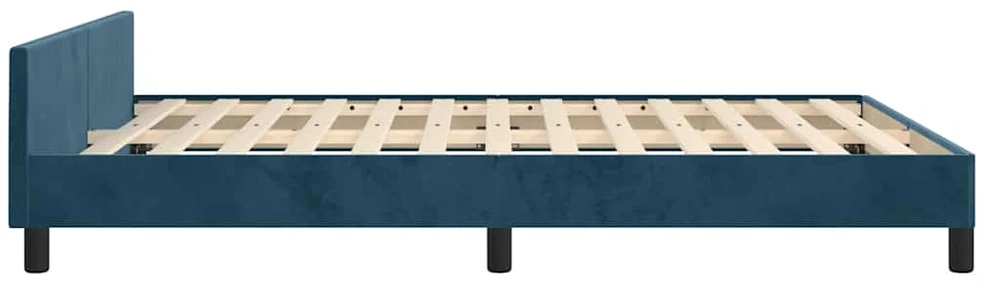 Lovos rėmas be čiužinio tamsiai mėlynas 140x190 cm aksomas