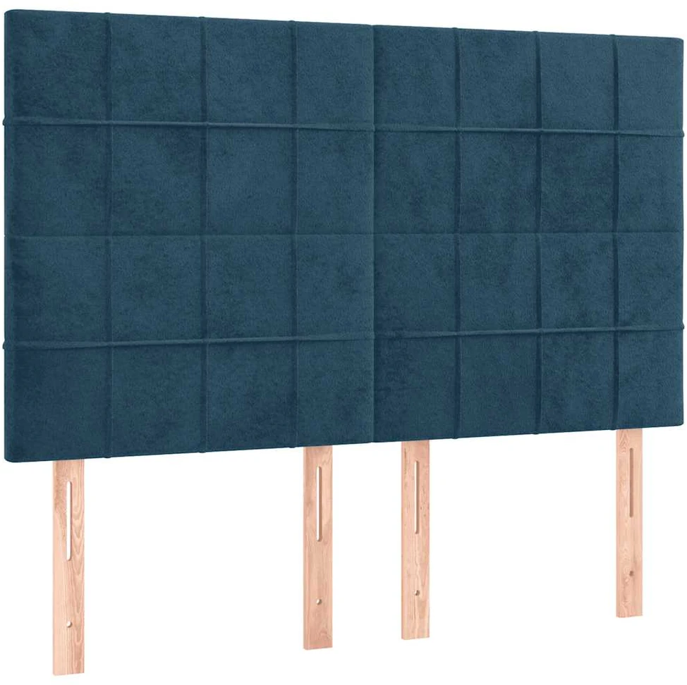Lovos rėmas be čiužinio tamsiai mėlynas 140x200 cm aksomas