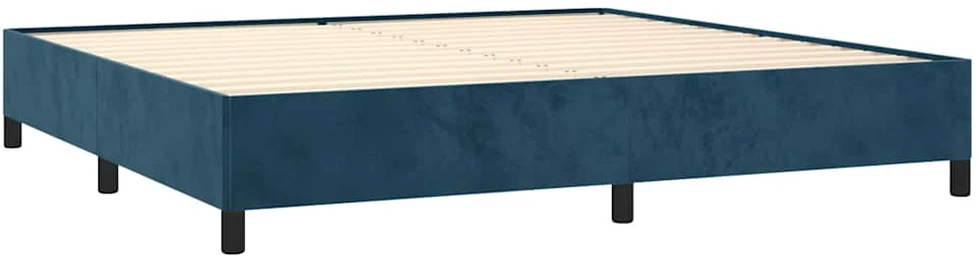 Lovos rėmas be čiužinio tamsiai mėlynas 200x200 cm aksomas
