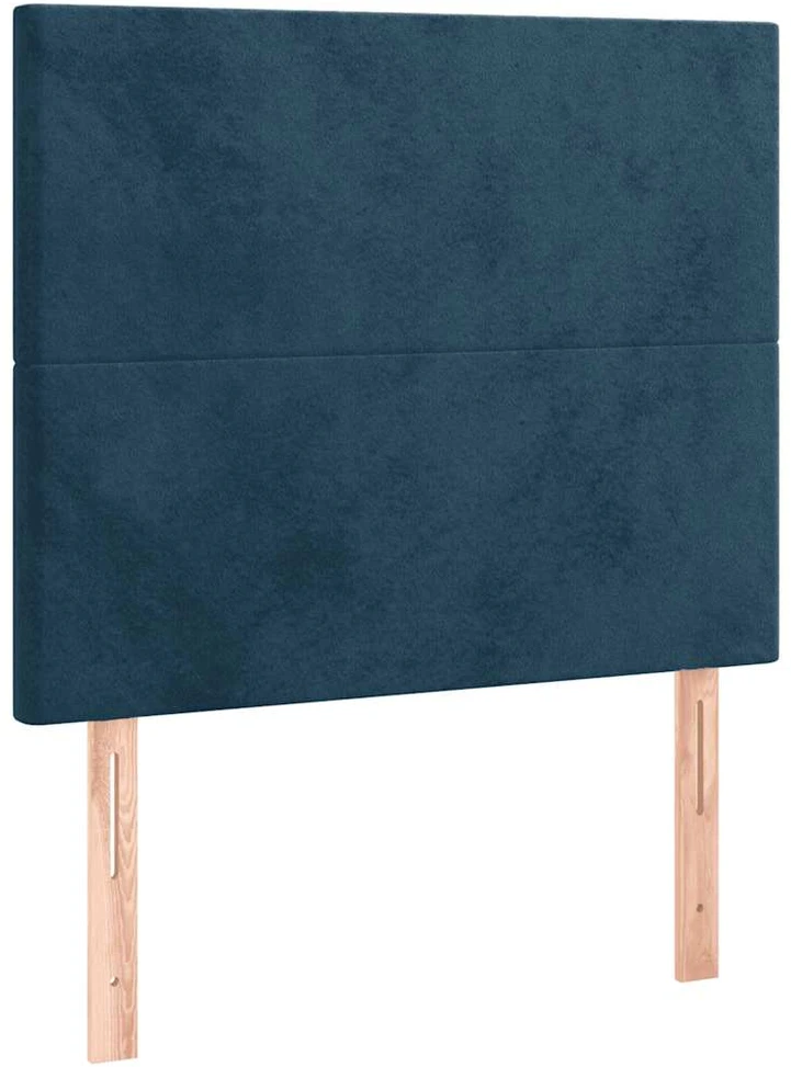 Lovos rėmas be čiužinio tamsiai mėlynas 90x190 cm aksomas