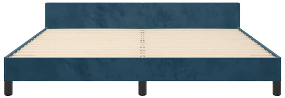 Lovos rėmas be čiužinio tamsiai mėlynas 160x200 cm aksomas