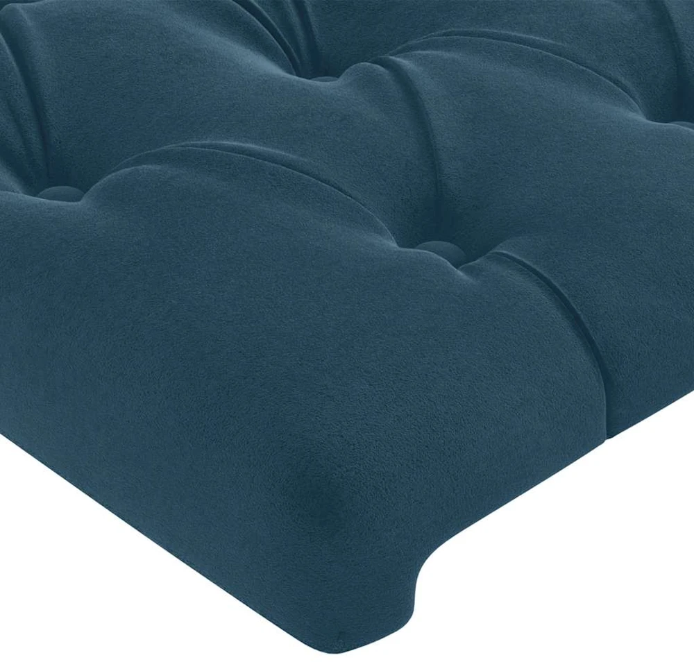 Lovos rėmas be čiužinio tamsiai mėlynas 200x200 cm aksomas