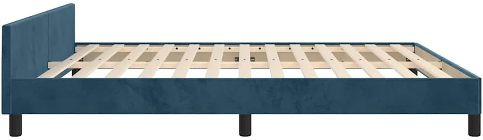 Lovos rėmas be čiužinio tamsiai mėlynas 160x200 cm aksomas