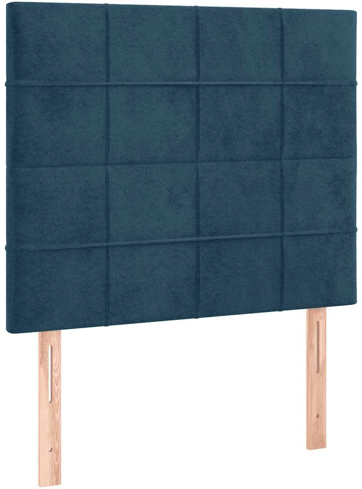 Lovos rėmas be čiužinio tamsiai mėlynas 100x200 cm aksomas