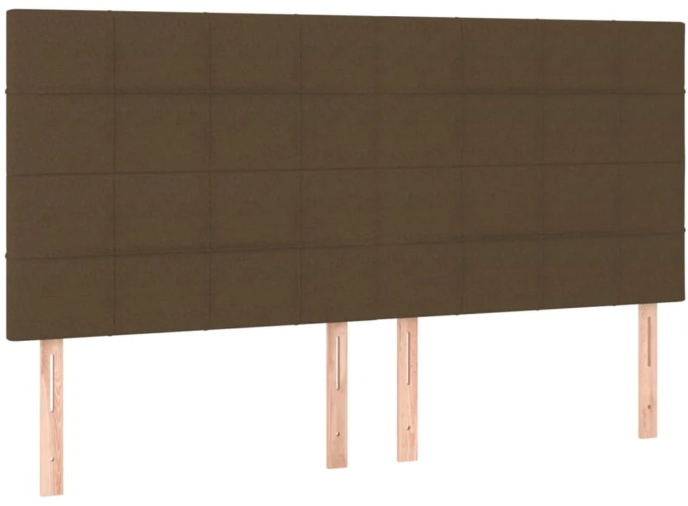 Lovos rėmas be čiužinio, tamsiai rudas, 200x200cm, audinys