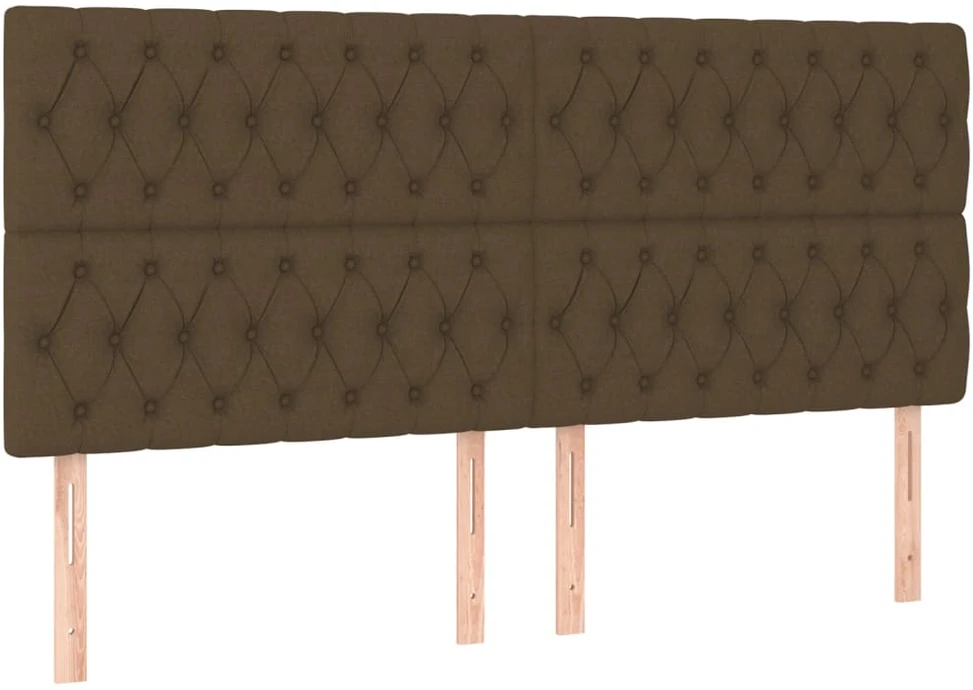 Lovos rėmas be čiužinio, tamsiai rudas, 180x200cm, audinys