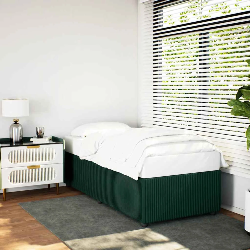 Lovos rėmas be čiužinio tamsiai žalias 100x200 cm aksomas