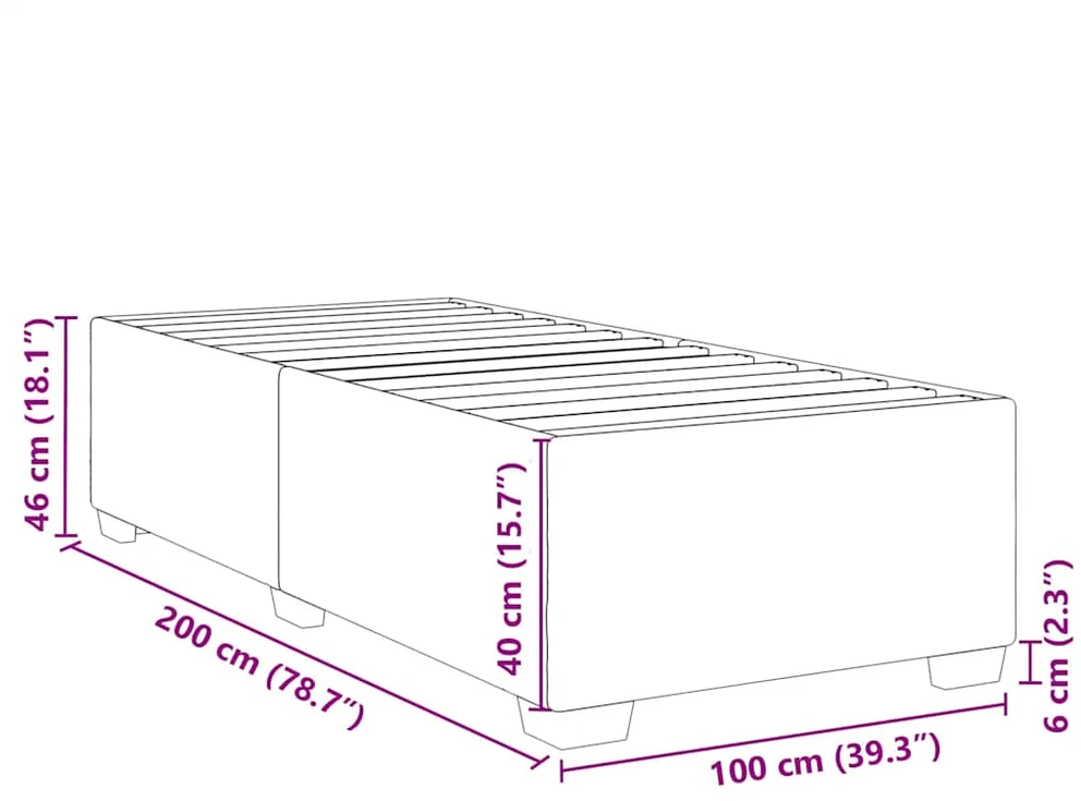 Lovos rėmas be čiužinio tamsiai žalias 100x200 cm aksomas