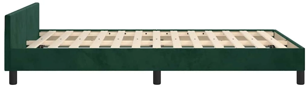 Lovos rėmas be čiužinio tamsiai žalias 120x200 cm aksomas