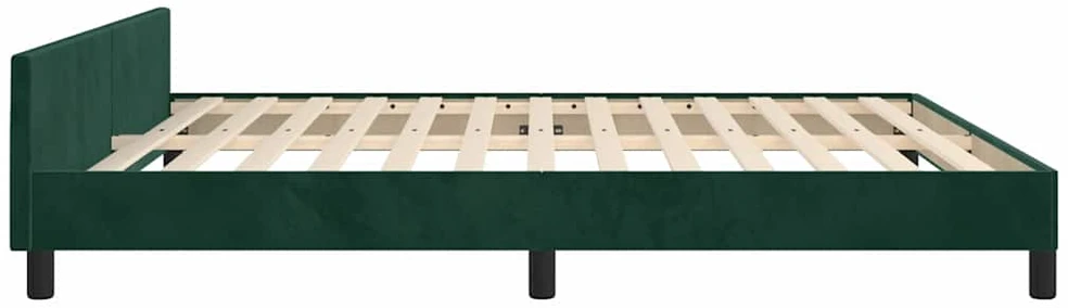 Lovos rėmas be čiužinio tamsiai žalias 160x200 cm aksomas