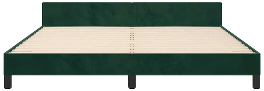 Lovos rėmas be čiužinio tamsiai žalias 200x200 cm aksomas