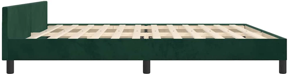 Lovos rėmas be čiužinio tamsiai žalias 200x200 cm aksomas