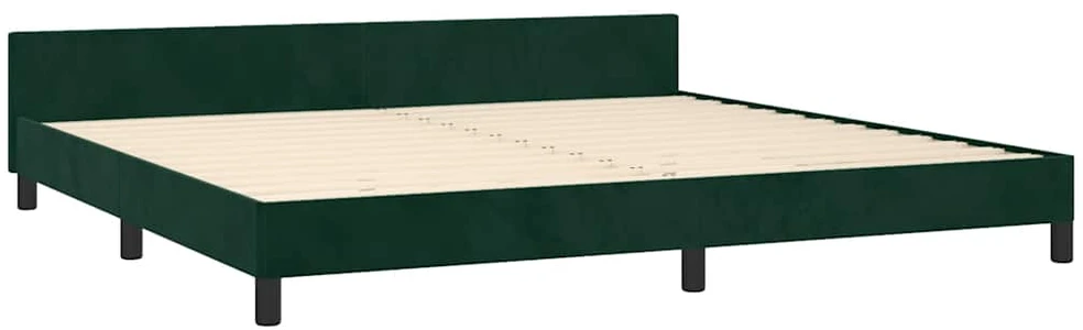 Lovos rėmas be čiužinio tamsiai žalias 200x200 cm aksomas