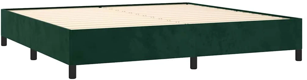 Lovos rėmas be čiužinio tamsiai žalias 200x200 cm aksomas
