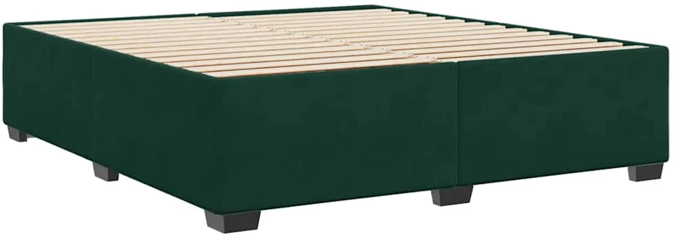 Lovos rėmas be čiužinio tamsiai žalias 200x200 cm aksomas